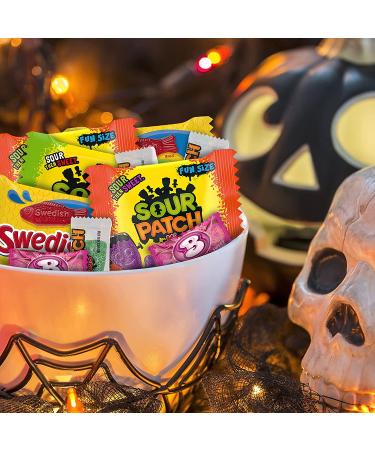 SOUR PATCH KIDS & SWEDISH FISH Halloween Candy Variety Pack - 75 Trick or Treat Bags - Buy Online on GoSupps.com