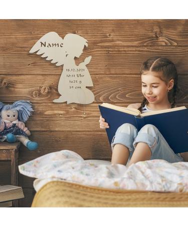 Personalized Guardian Angel Baby Gift | Wooden Baptism Figure for Boys & Girls | Custom Name Keepsake - Buy Online on GoSupps.com