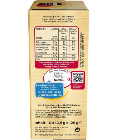NESCAF Gold Typ Cappuccino Decaffeinated - Sticks (4 x 10 x 12.5g) - Buy Online on GoSupps.com