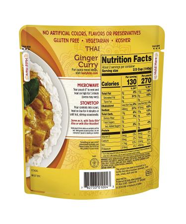 Thai Penang Ginger Curry - Ready to Eat, 10oz (Pack of 6) | Tasty Bite - Buy Online on GoSupps.com