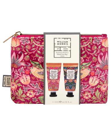 William Morris At Home Lot de 2 cr mes pour les mains de 30 ml trousse de toilette organiseur de beaut fermeture clair beurre de karit cr me hydratante patchouli et baies rouges format Patchouli et baies rouges Duo de soins des mains