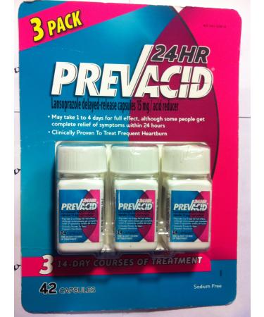 Prevacid 24hr Capsules 42ct 14 Count (Pack of 3)