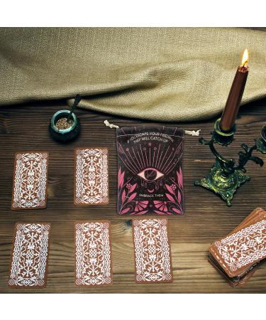 ABBTO Soft Tarot Card Pockets - 5 PC Set | Comfortable Bags for Cards Jewelry & Crystals | Perfect Party Gift | Mixed Colors - Buy Online on GoSupps.com