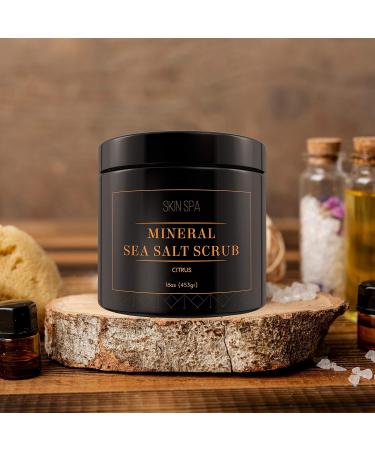 Buy Citrus Mineral Sea Salt Scrub - 16oz (453g) | Exfoliating Body Scrub for Glowing Skin - International Shipping Available - Buy Online on GoSupps.com