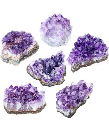 Amethyst Crystal Geode Cluster - Raw Quartz Healing Crystals for Meditation and Reiki Healing- 80-150g - Buy Online on GoSupps.com