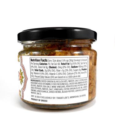 Trader Joe's Olive Tapenade with Kalamata & Chalikidiki Olives 9.5 Oz - Premium Spread - Buy Online on GoSupps.com