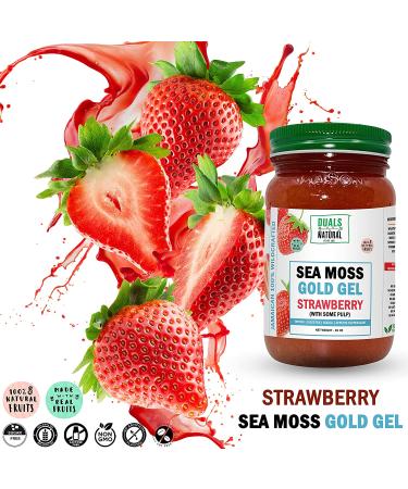 Dualspices Wildcrafted Sea Moss Raw With Strawberry (with some pulp) Gel 16 Oz. Pure and Natural - High-Potency Vegan Superfood - Heart  Lung  Gut Health and Immunity Support - Made in the USA - Buy Online on GoSupps.com