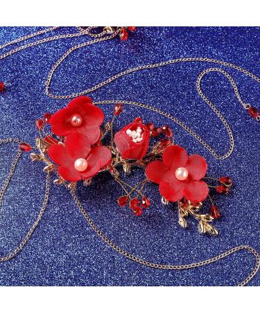 Minkissy Chinese Style Tassel Flower Hair Clip - Women's Bridal Hairpin for Wedding Decor - Buy Online on GoSupps.com