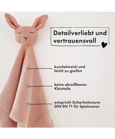 Moyo Baby Gift Set in Ros | 2-Part Gift Set with Knitted Rabbit Towel & Booties | Perfect Newborn Gift for Boys & Girls | Ideal Baby Shower Gift for New Parents - Buy Online on GoSupps.com