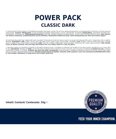 Multipower Pow Pack Classic Dark Protein Bar | 27% Protein Healthy Sports Snack Banana Chocolate Flavor 24 x 35g - Buy Internationally - Buy Online on GoSupps.com