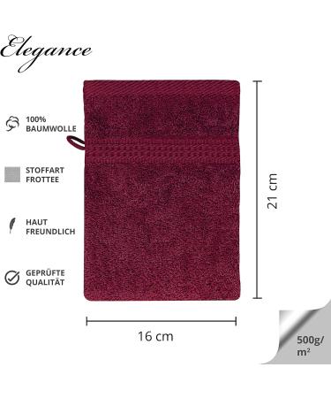 Buy Class Home Collection Washing Gloves - 100% Cotton 4-Pack 500 g/m | Bordeaux 16x21 cm | Fantry Washcloth Set - International Shipping Available - Buy Online on GoSupps.com