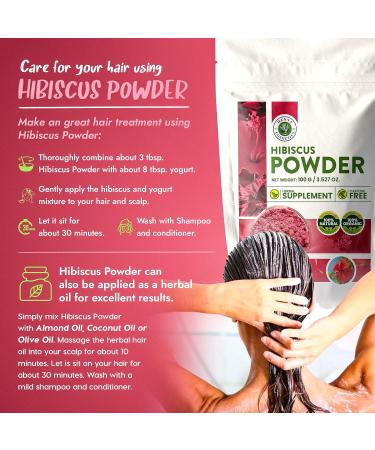 Hibiscus Powder - 100% Natural Organic Herbal Supplement for Tea Skin & Hair Moisture | 100g | Henna Cosmetics - Buy Online on GoSupps.com