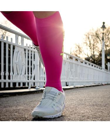CEP Ultralight Compression Calf Sleeves for Men | Electric Pink/Green - Buy Online on GoSupps.com