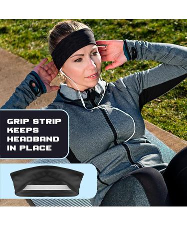 Buy Gray Sports Headband for Men & Women - Anti-Slip Hairband Sweatband for All Head Sizes | 1 Piece - Buy Online on GoSupps.com