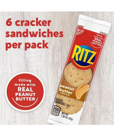 RITZ Peanut Butter Sandwich Crackers - 8 Pack, 1.38 oz Snack Packs - Buy Online on GoSupps.com