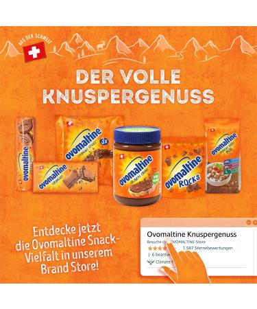 Ovomaltine Crunchy Cream - Cr me tartiner au chocolat croustillant sans huile de palme - tartiner doux avec des morceaux croustillants d'Ovomaltine - fabriqu en Suisse (1 x 380 g) Crunchy Cr me 380 g - Buy Online on GoSupps.com