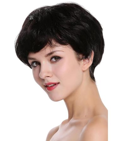 Buy WIG ME UP RGH-6994-HH-1B Human Hair Short Bob Wig - Black Wavy Ladies Wig with Combs | International Shipping Available - Buy Online on GoSupps.com