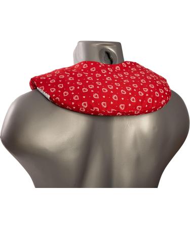 Cherry Stone Neck Pillow 30x33 - Red Hearts | Ideal Heat Pad for Neck Pain Relief | Shop Internationally - Buy Online on GoSupps.com
