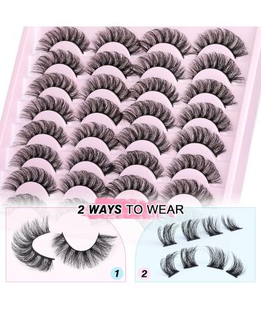 Yawamica Cat Eye 16MM Wispy False Eyelashes - Natural Fluffy D Curl Extension Look - 16 Pairs Pack - Buy Online on GoSupps.com
