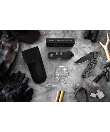 Swiss Safe 3-in-1 Tactical Knife for Military & First Responders - Navy SEAL Black - Buy Online on GoSupps.com