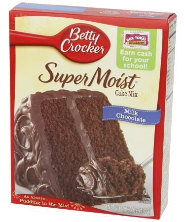 Betty Crocker Super Moist Milk Chocolate Cake Mix 15.25 oz - Delicious and Easy to Bake - Buy Online on GoSupps.com