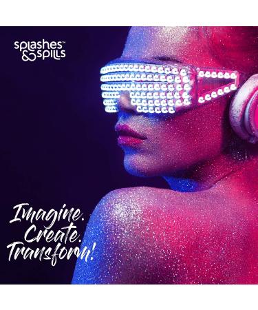 UV Glitter Body Paint Gel Set - 4 Colors - 10ml Tubes - Glowing Effect - For Girls, Women, Adults - Dress Up, Festival, Halloween - by Splashes and Spills - Buy Online on GoSupps.com