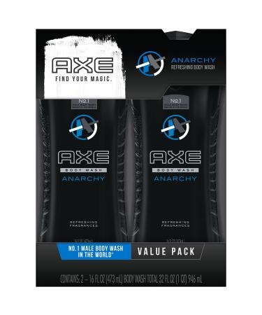 AXE Body Wash for Men Anarchy 16 Fl Oz (Pack of 2) 16 Fl Oz (Pack of 2) Anarchy