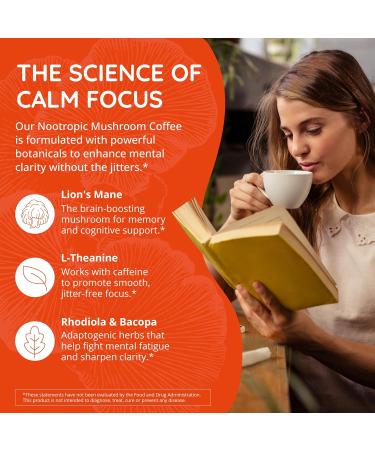 Happy Healthy Hippie Mushroom Coffee Instant with 125mg Caffeine Lion s Mane Cordyceps Reishi & Chaga | Adaptogen Nootropic Instant Mushroom Coffee for Energy & Focus | Medium Roast 30 Servings - Buy Online on GoSupps.com