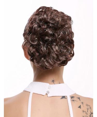 WIG ME UP Q0147-25T33: Short Voluminous Braid Curls Hairpiece Bun with Butterfly Clip | Blonde Brown Mix - International Shipping Available - Buy Online on GoSupps.com