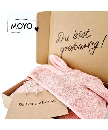 Moyo Baby Batzeponcho with Rabbit Ears - Soft 100% Terry Cotton Hooded Towel for Toddlers (0-3 Years) - Washable Poncho Bath Towel in Ros (68x56cm) - Buy Online on GoSupps.com