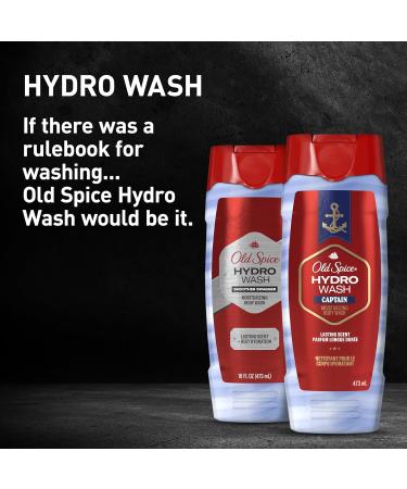 Old Spice Men's Body Wash Moisturizing Hydro Wash Captain Scent 473ml Bergamot 473 ml (Pack of 1) - Buy Online on GoSupps.com