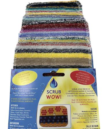 Scrub-Wow Scrubbys Extreme Value 4 Pack - All Stripes Designs (Free Scrubby) - Environmentally Friendly & Dishwasher Safe - Made in Europe - Buy Online on GoSupps.com