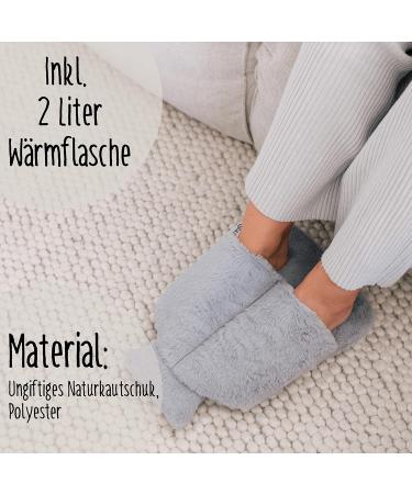 Electricity-Free Foot Warmer | Hot Water Bottle Heating Pad for Winter | Ideal Gift for Men & Women | Fits Up to Size 45 (Gray) - Buy Online on GoSupps.com