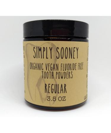 Glass JAR Organic Vegan Fluoride Free Remineralizing Tooth Powder Regular Formula 3.5oz Cinnamon and Clove Flavor Value Size 6 Month Supply