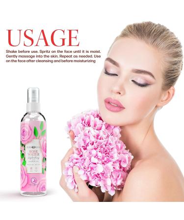 Anti-Aging Rose Water Hydrating Facial Mist - 8 oz | Vegan Paraben-Free Fragrance-Free 99% Naturally Derived | Shop Internationally - Buy Online on GoSupps.com