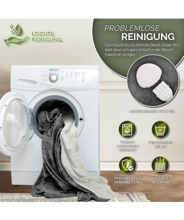 Sinnlein Heating Ceiling Blanket 180x130cm - T V S d GS Approved | Electric Thermal Blanket with 9 Temperature Levels | Cuddly Sofa & Bed Cover with Timer & Digital Display - Buy Online on GoSupps.com