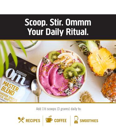 Om Mushrooms Mushroom Master Blend 3.17 oz - Organic Superfood Supplement - Buy Online on GoSupps.com