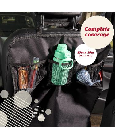 Lusso Gear Heavy Duty Kick Mats (2 Pk) - Waterproof Back Seat Protector for Kids - Premium Oxford Fabric - Gray - Buy Online on GoSupps.com