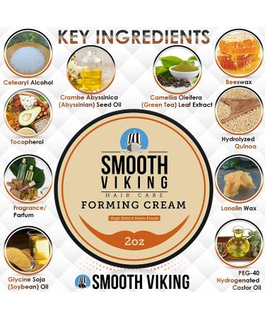 Mens Hair Gel - Matte Finish & High Hold (2 oz) - Forming Cream for Short & Long Hair - Buy Online on GoSupps.com