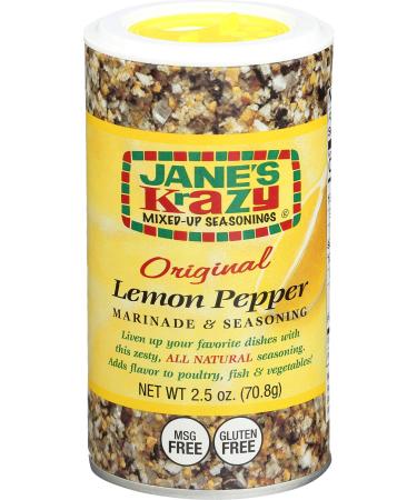 Jane's Krazy Seasonings Mixed-Up Lemon Pepper Marinade & Seasoning, 2.5 Ounce 2.5 Ounce (Pack of 1)