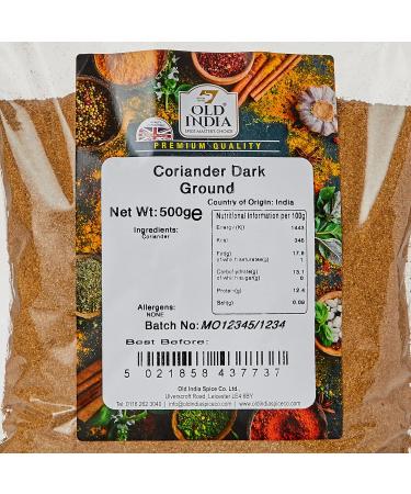 Old India Coriander Dark Ground 500g - Finely Ground Coriander Spice - 500 g Pack - Buy Online on GoSupps.com