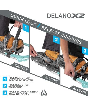 Wildhorn Delano Snow Shoes - Lightweight & Fully Adjustable, Crystal Blue 22, Aluminum Frame - for Women, Men, and Youth - Buy Online on GoSupps.com