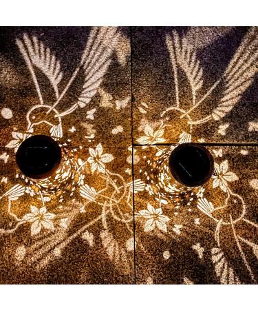 Hummingbird Solar Lantern Lights Outdoor Hanging Metal Decor Lanterns-Waterproof LED Decorative Light for Garden Patio Yard Lawn Backyard Front Porch as Gifts for Mom Grandma Women (Hummingbirds 2) - Buy Online on GoSupps.com