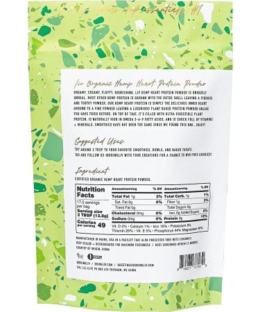 LIV Organic Hemp Heart Protein Powder - 9g Plant-Based Protein | Vegan | Premium Smooth Texture - 8oz - Buy Online on GoSupps.com