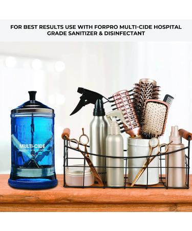 ForPro Multi-Cide Disinfecting Jar - 21oz Midsize Glass Jar for Manicure & Spa Implements - Buy Online on GoSupps.com