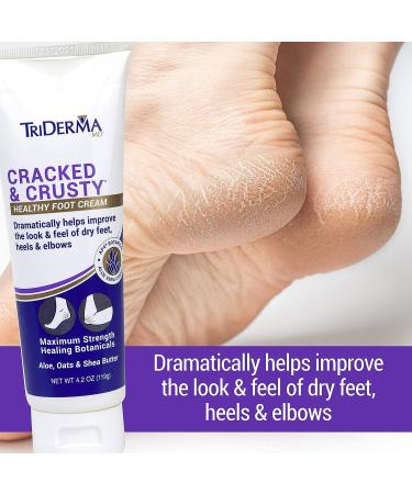 TriDerma Cracked & Crusty Foot Cream - Moisturizes, Softens, and Heals Dry Feet - 4.2 oz - Buy Online on GoSupps.com