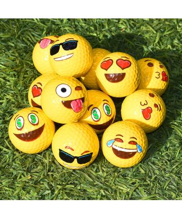 Emoji Universe 2 Ply Professional Practice Golf Balls - Set of 12 Emoji Balls for Chipping and Putting - Perfect Gift for Golf Enthusiasts on Father's Day, Mother's Day, and Holidays - Buy Online on GoSupps.com