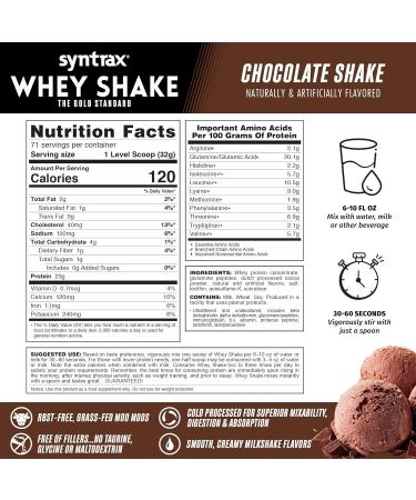 Buy Syntrax Nutrition Whey Shake Protein Powder - Cold Filtered & Undenatured Chocolate Blend 5 lbs - International Shipping Available - Buy Online on GoSupps.com