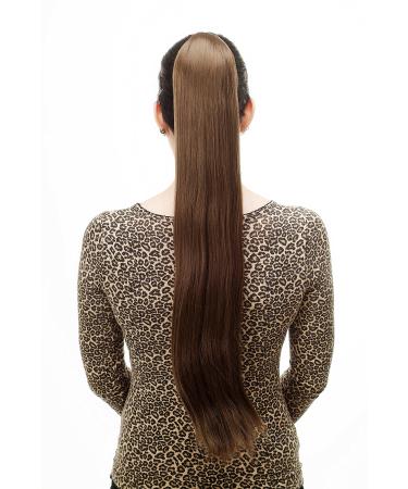 WIG ME UP - T113-10 Hairpiece/braid very long straight butterfly clip approx. 70 cm Brown Brown (10)