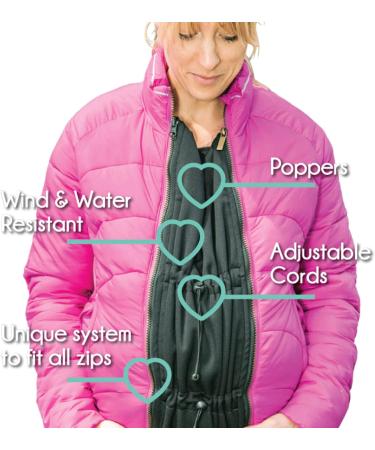 Zip Us In Maternity Jacket Extender Panel - One Size Coat Expander for Pregnancy & Babywearing - 80cm Zip Length - Buy Online on GoSupps.com